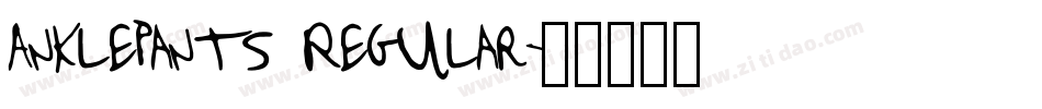 Anklepants Regular字体转换